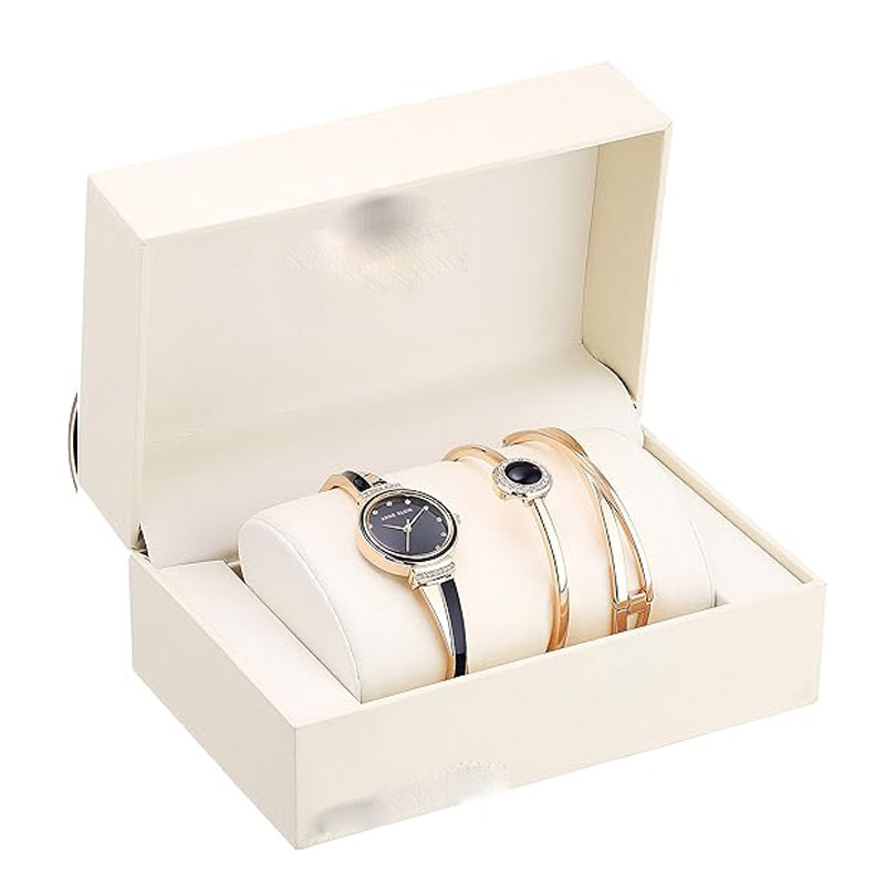 KINDWIN Luxury crystal-embellished watch and bracelet set