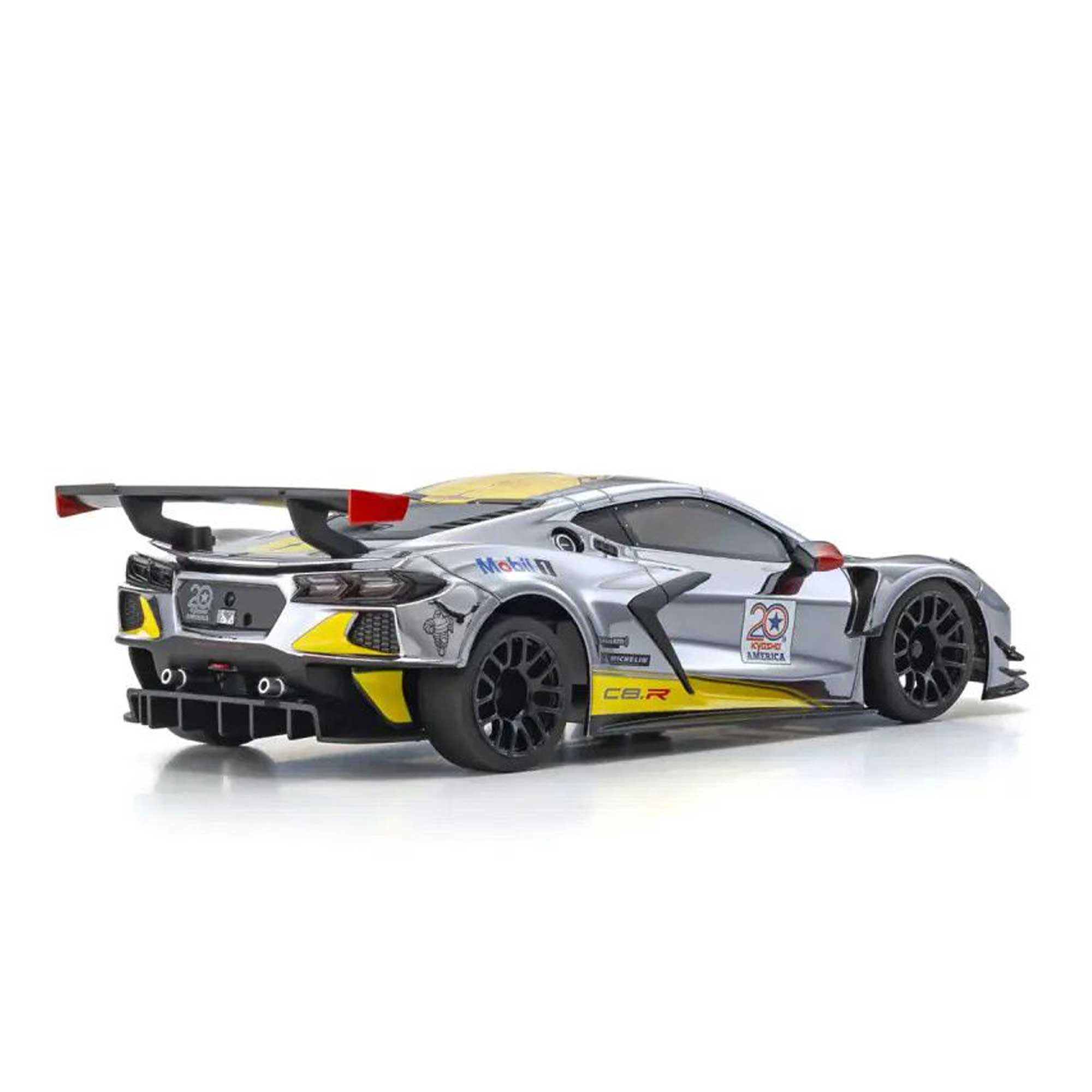 1/28 Chevrolet Corvette C8.R MR-04 MINI-Z RWD RTR, Chrome/ Yellow
