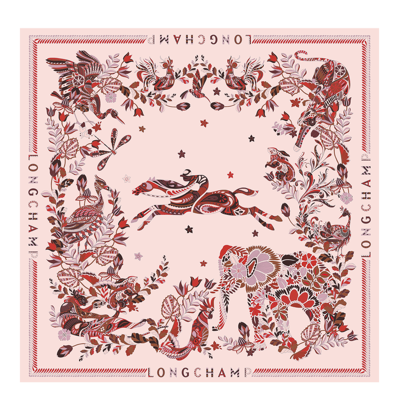 Forêt Longchamp Silk scarf 90