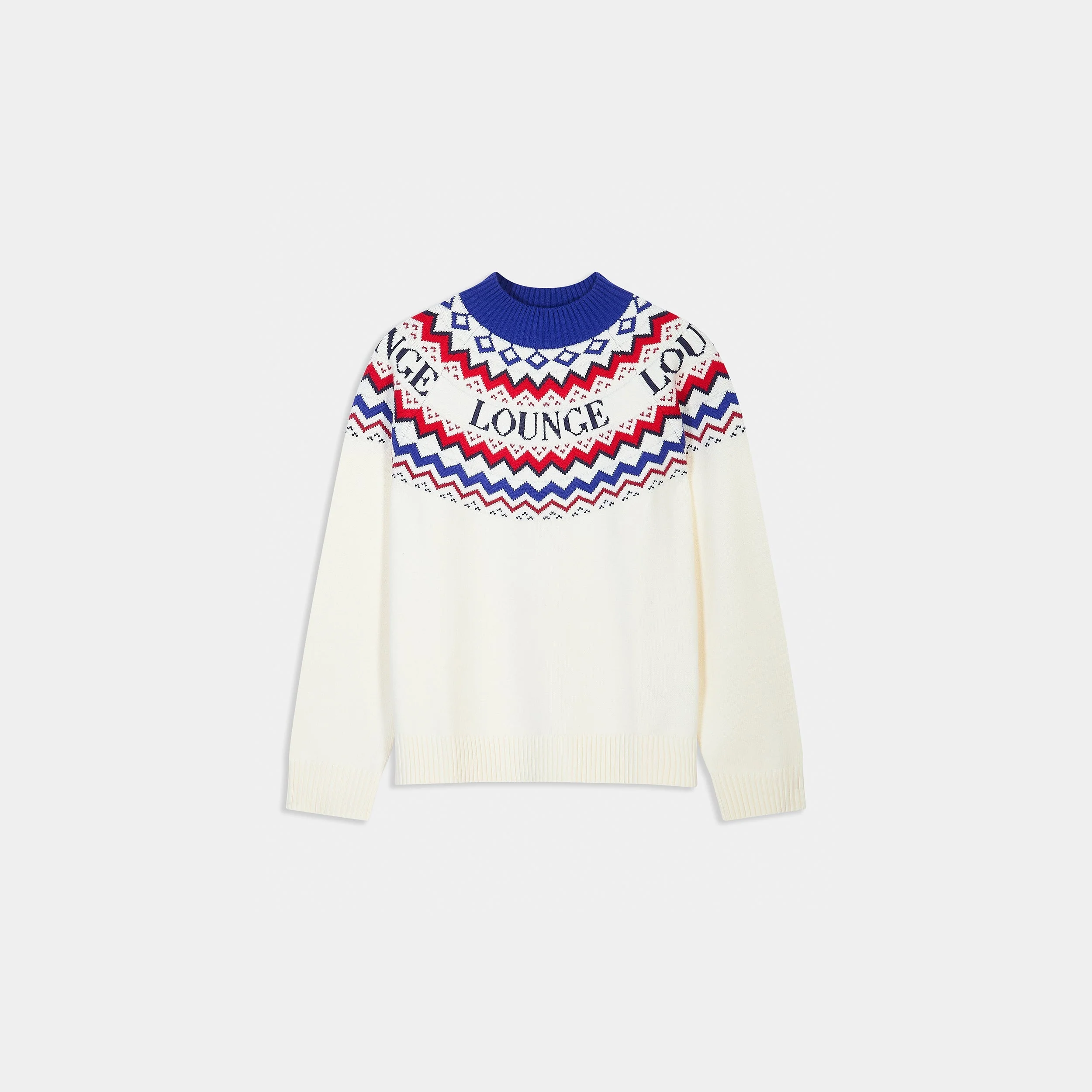Fairisle Knitted Jumper - Cream/Red
