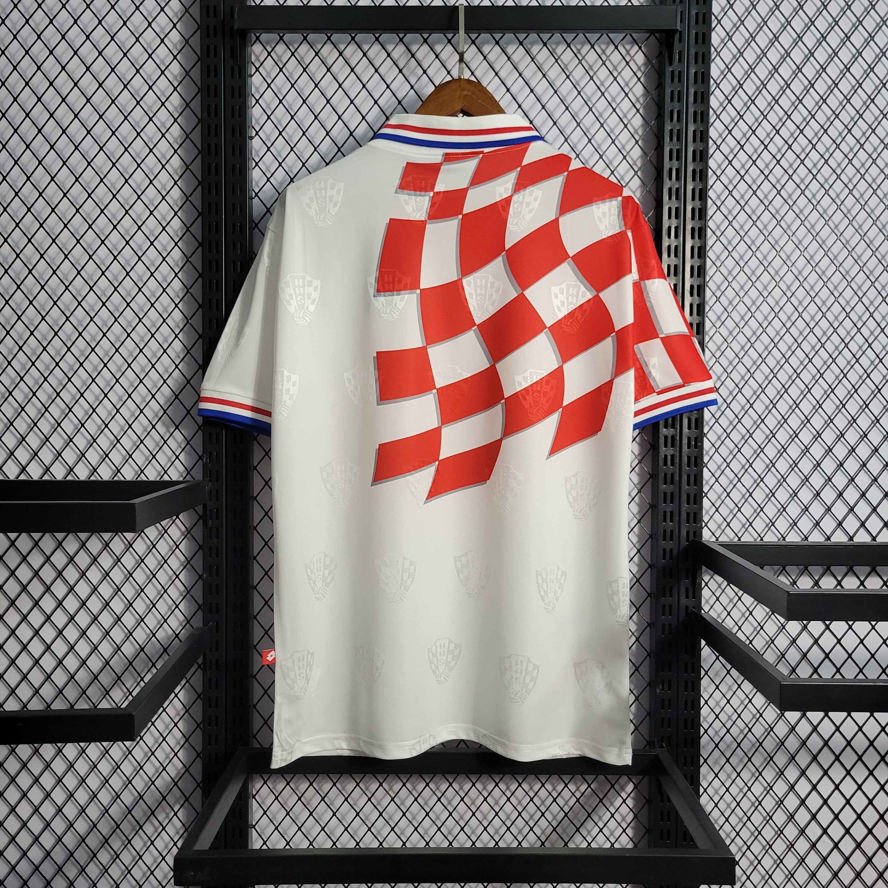Croatia Retro Soccer Jersey Home Custom Shirt World Cup 1998