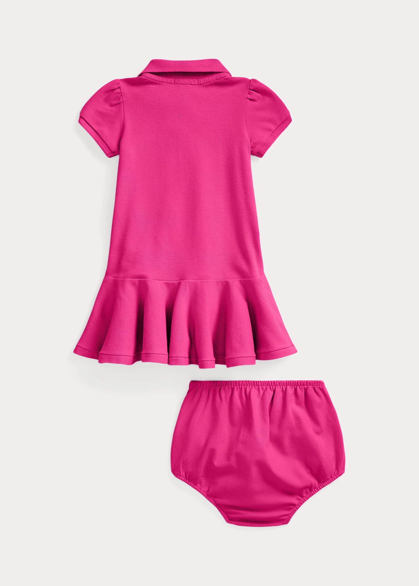 Cotton Mesh Polo Dress