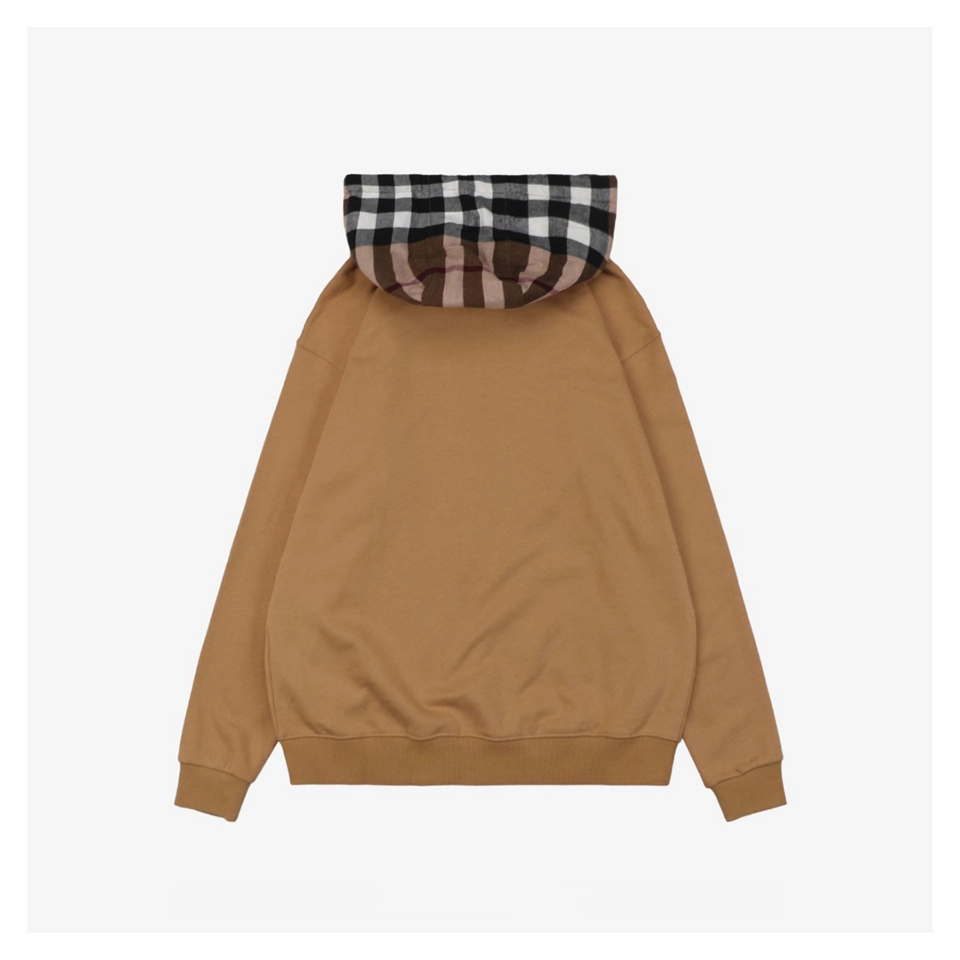 BBry Check Hooded Zip-Up Jacket (Brown/Black)
