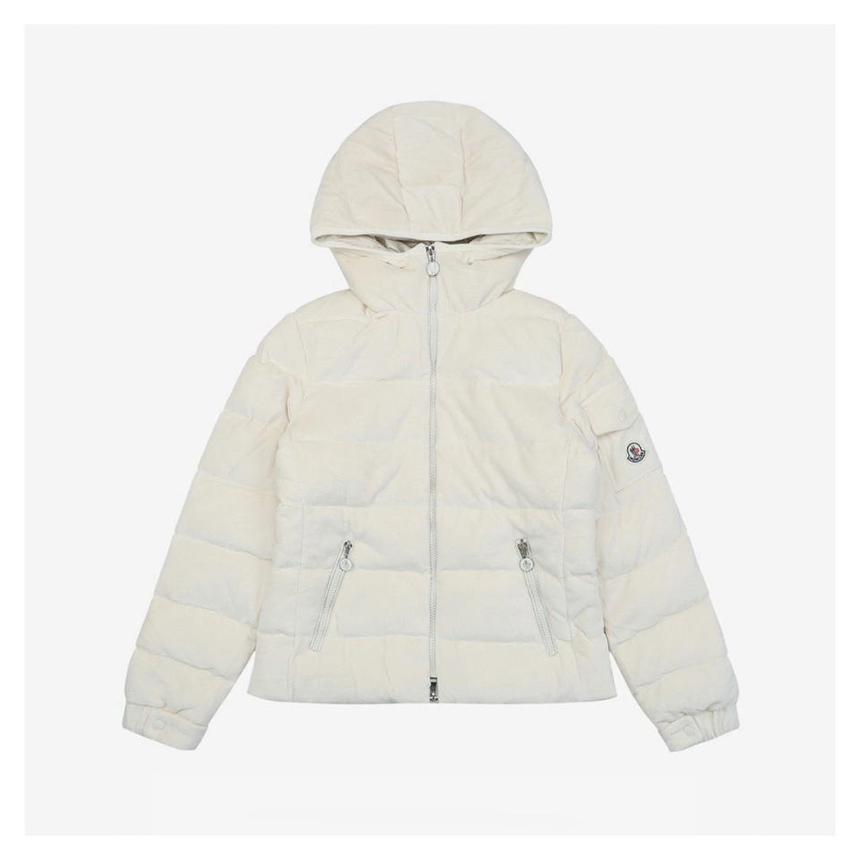 Mxxcler Yvoire Velvet Hooded Down Jacket#509 (Pink/White)