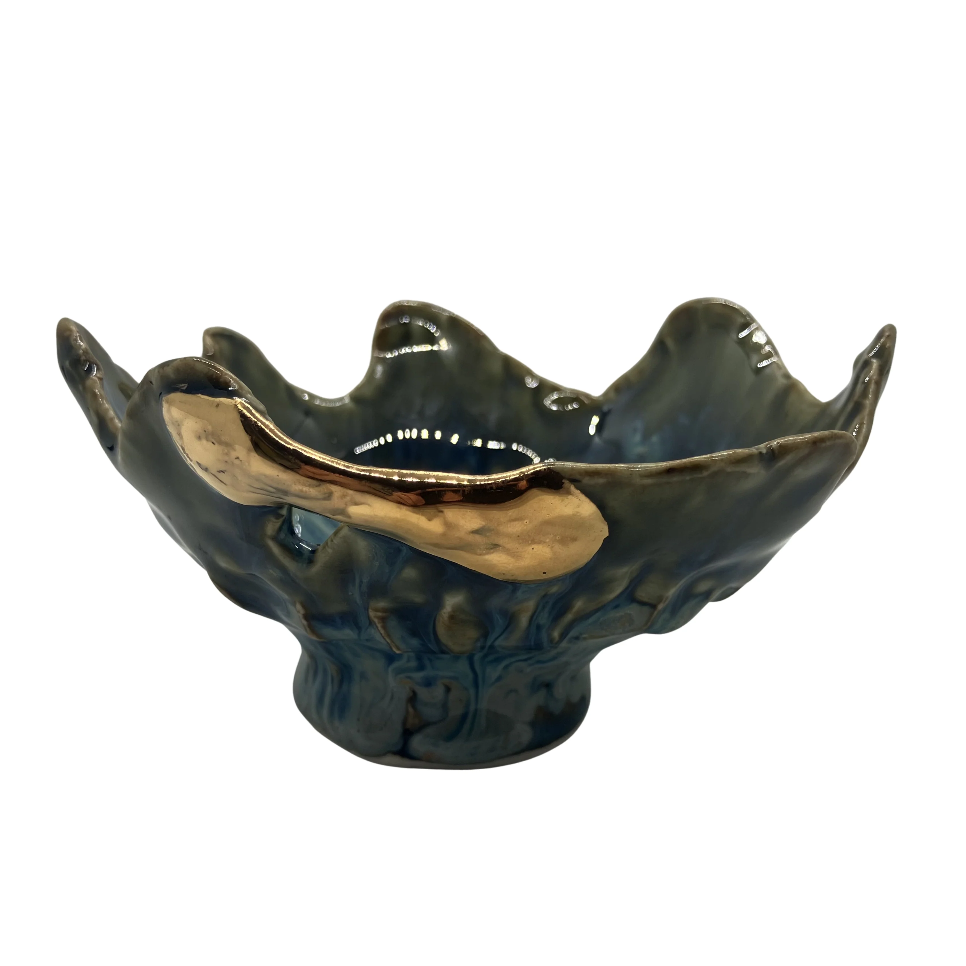 Jessica Colas - Small Wavy Top Bowl with Luster