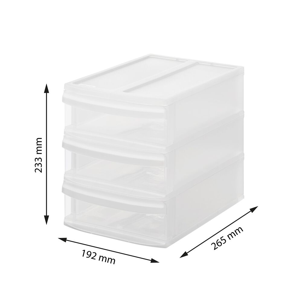 ROTHO Pojemnik z 4 szufladami 19,2 x 26,5 x 23,3 cm Rotho Tower, transparentny