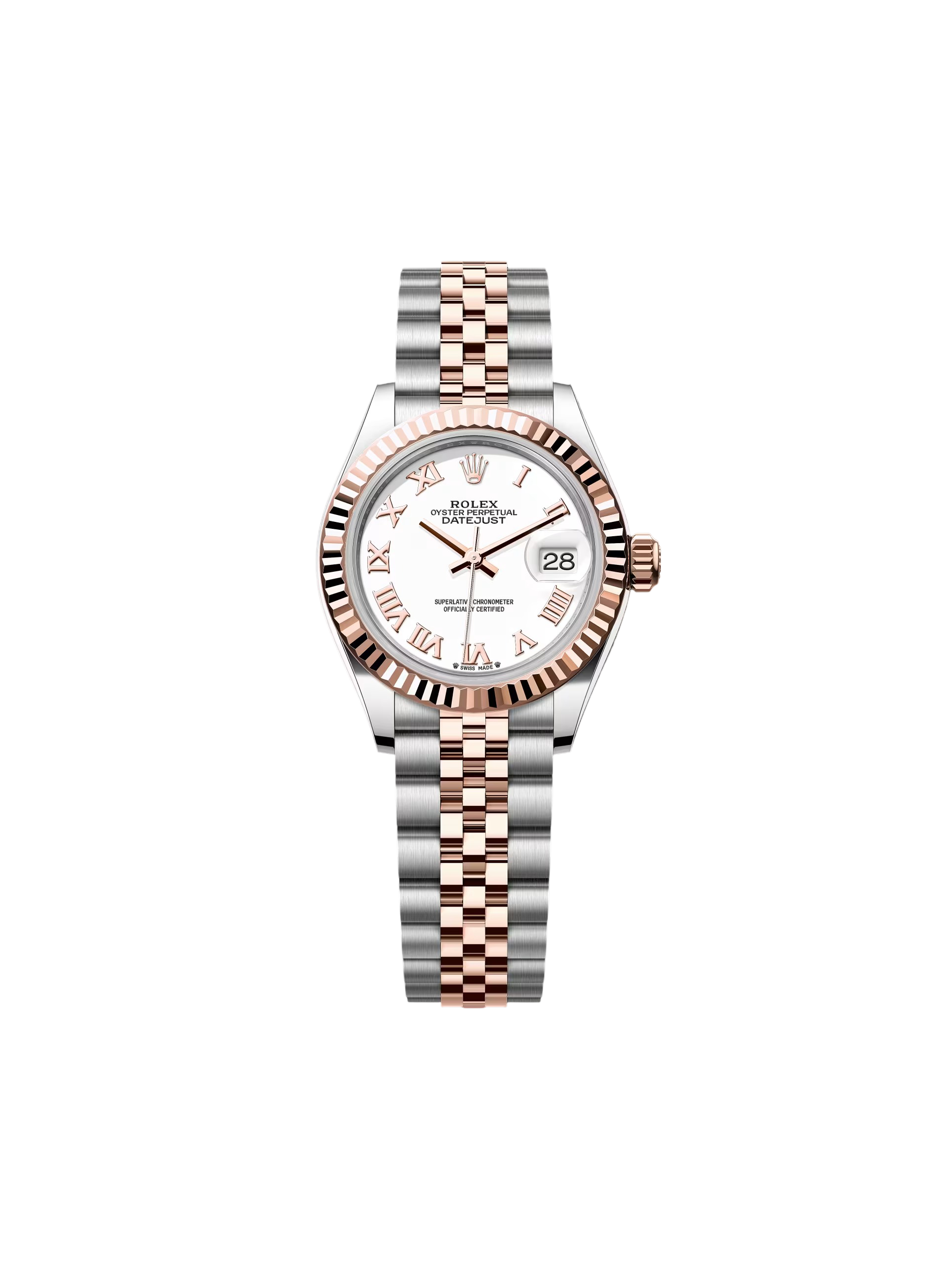 [2026 Mirror Grade]RLX Lady-Datejust 28mm 279171 White Roman Oyster Stainless Steel and Rose Gold