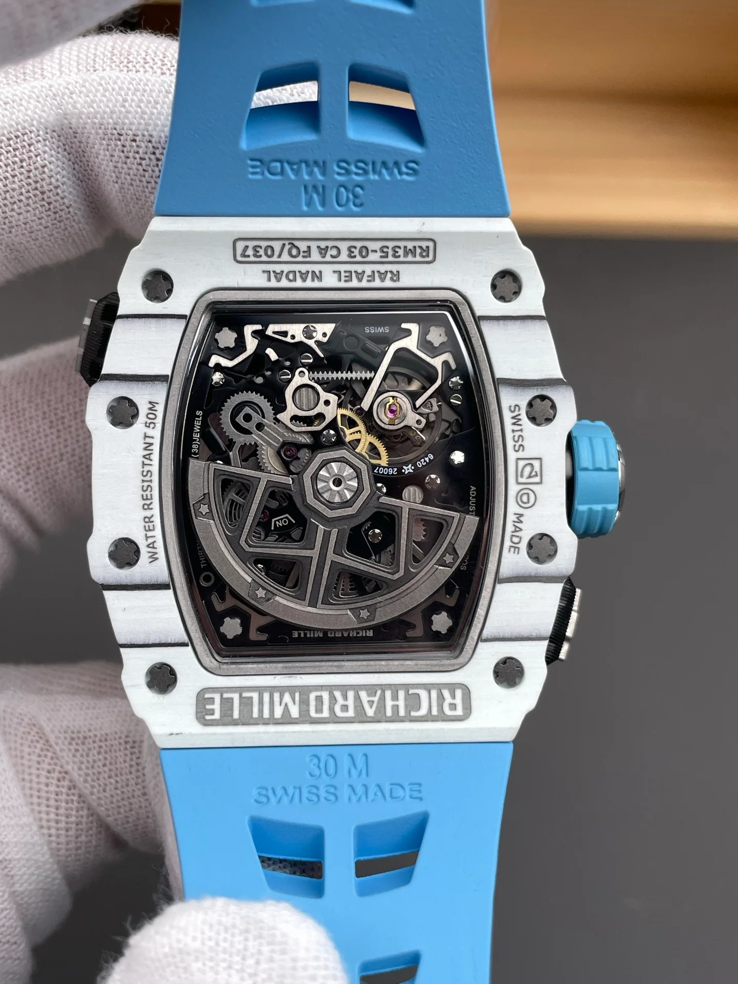 RM35-03 Carbon Fiber White