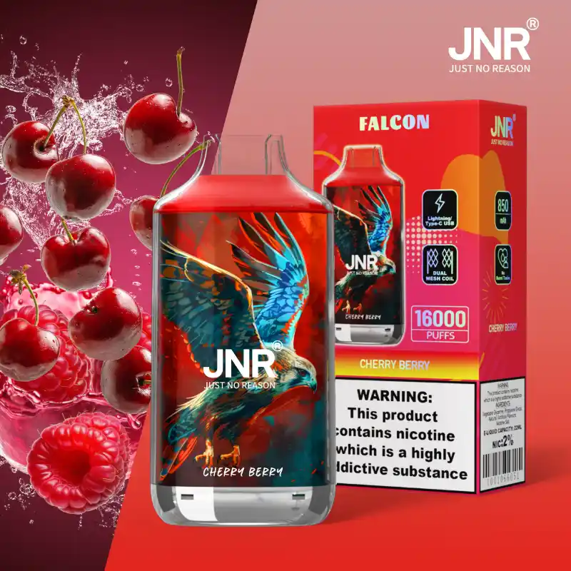 JNR - Falcon - 16K Puffs - Disposable Vape - Cherry Berry