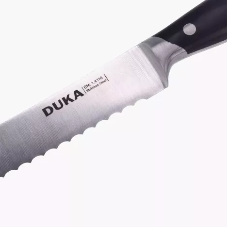MARKA DUKA Nóż do chleba DUKA VARDA czarny stal nierdzewna