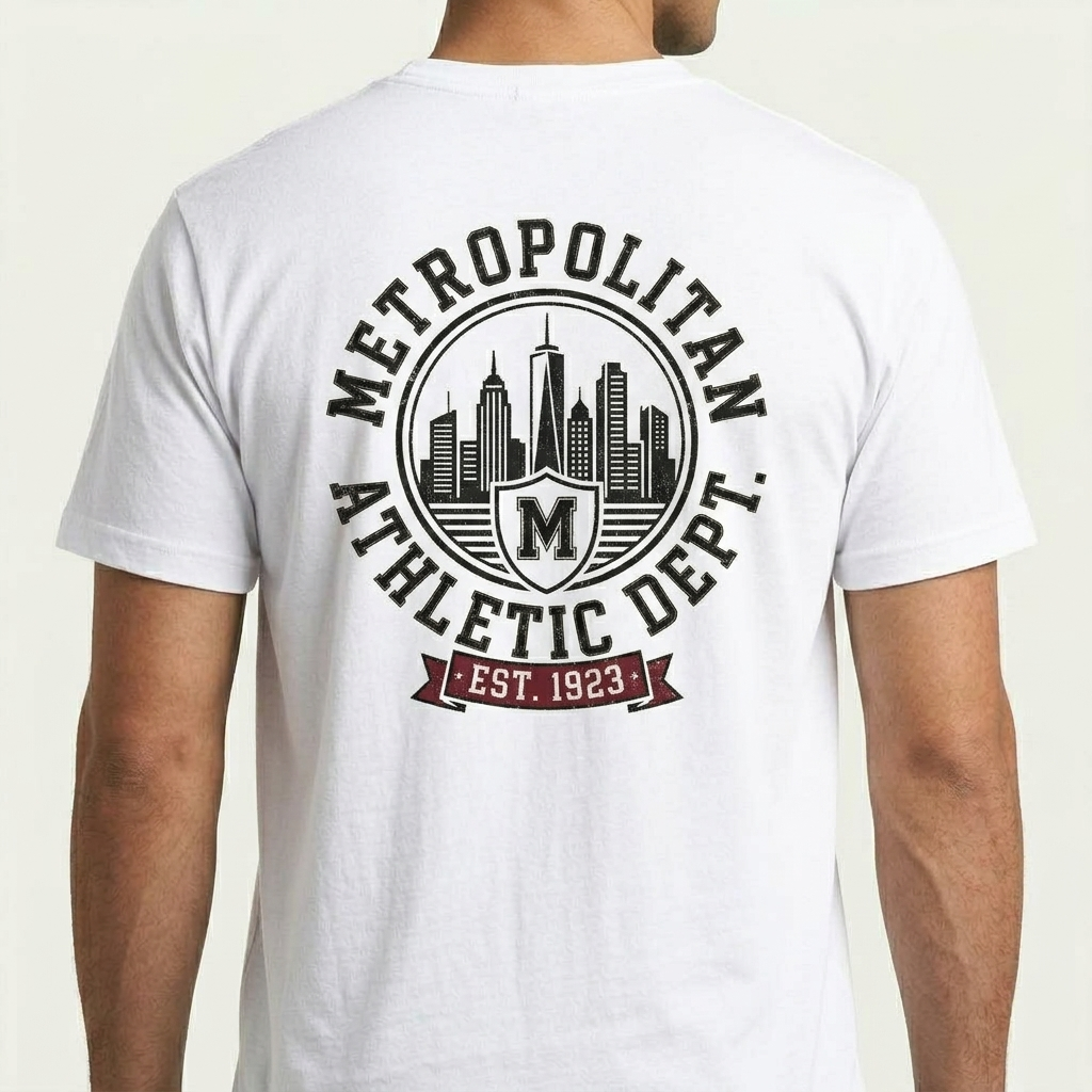 City Varsity Tee, Vintage Athletic Graphic T-Shirt, Unisex Streetwear Shirt CityTee7
