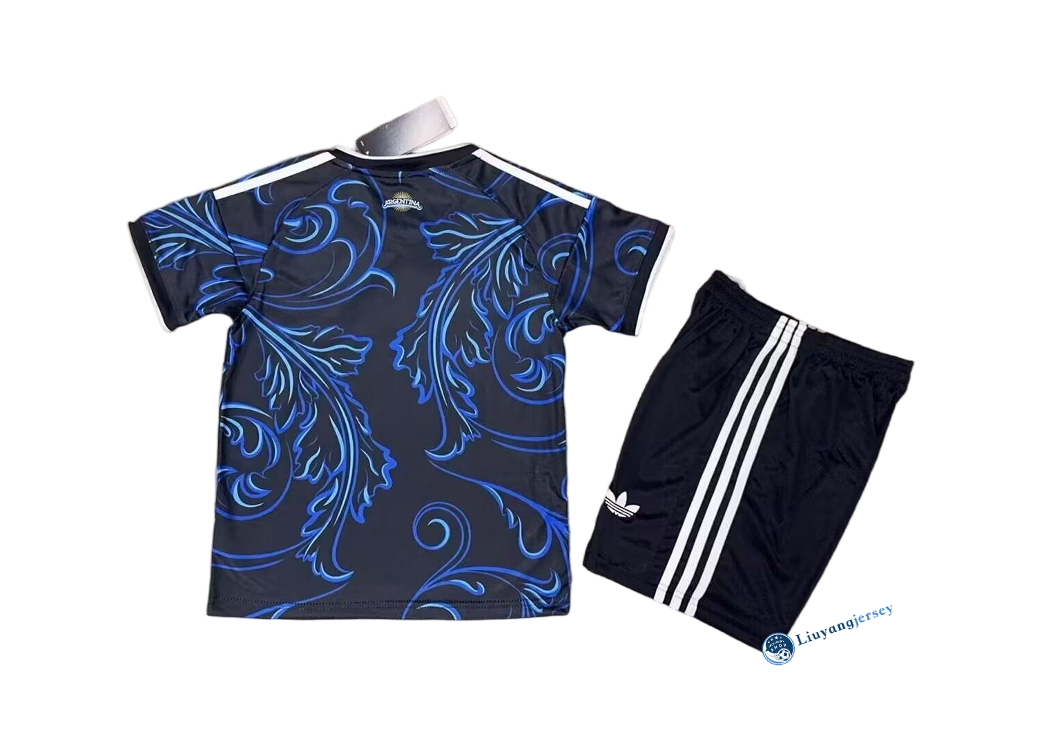World Cup 2026 Argentina Away Soccer Uniform Kids Kit Jersey+Shorts,Can Custom Name