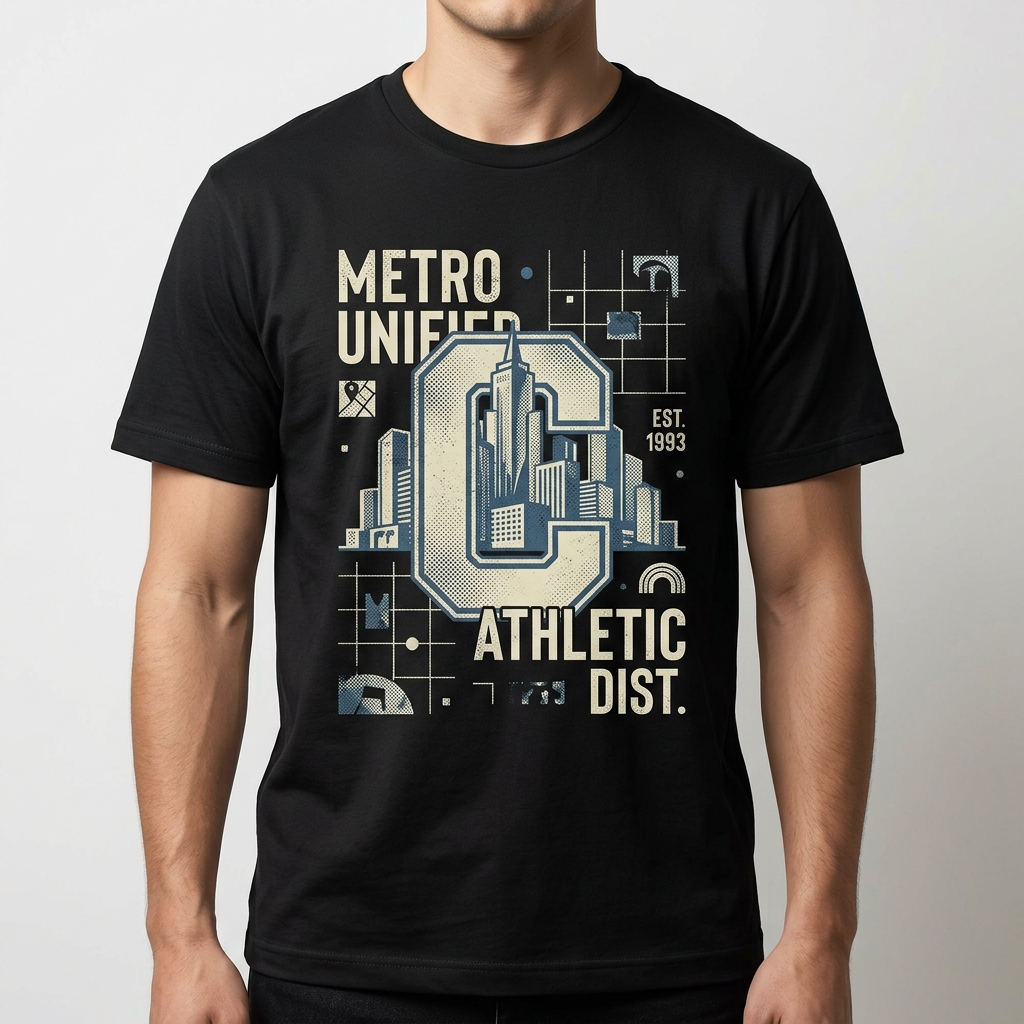 City Varsity Tee, Vintage Athletic Graphic T-Shirt, Unisex Streetwear Shirt CityTee2