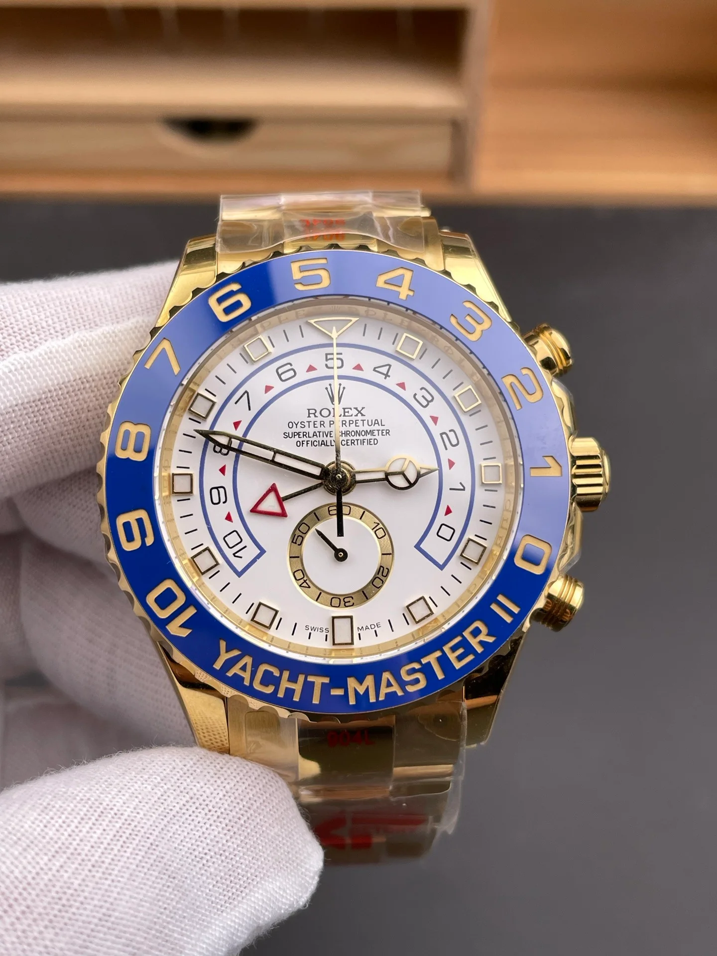 Full Gold Yacht-Master White Dial