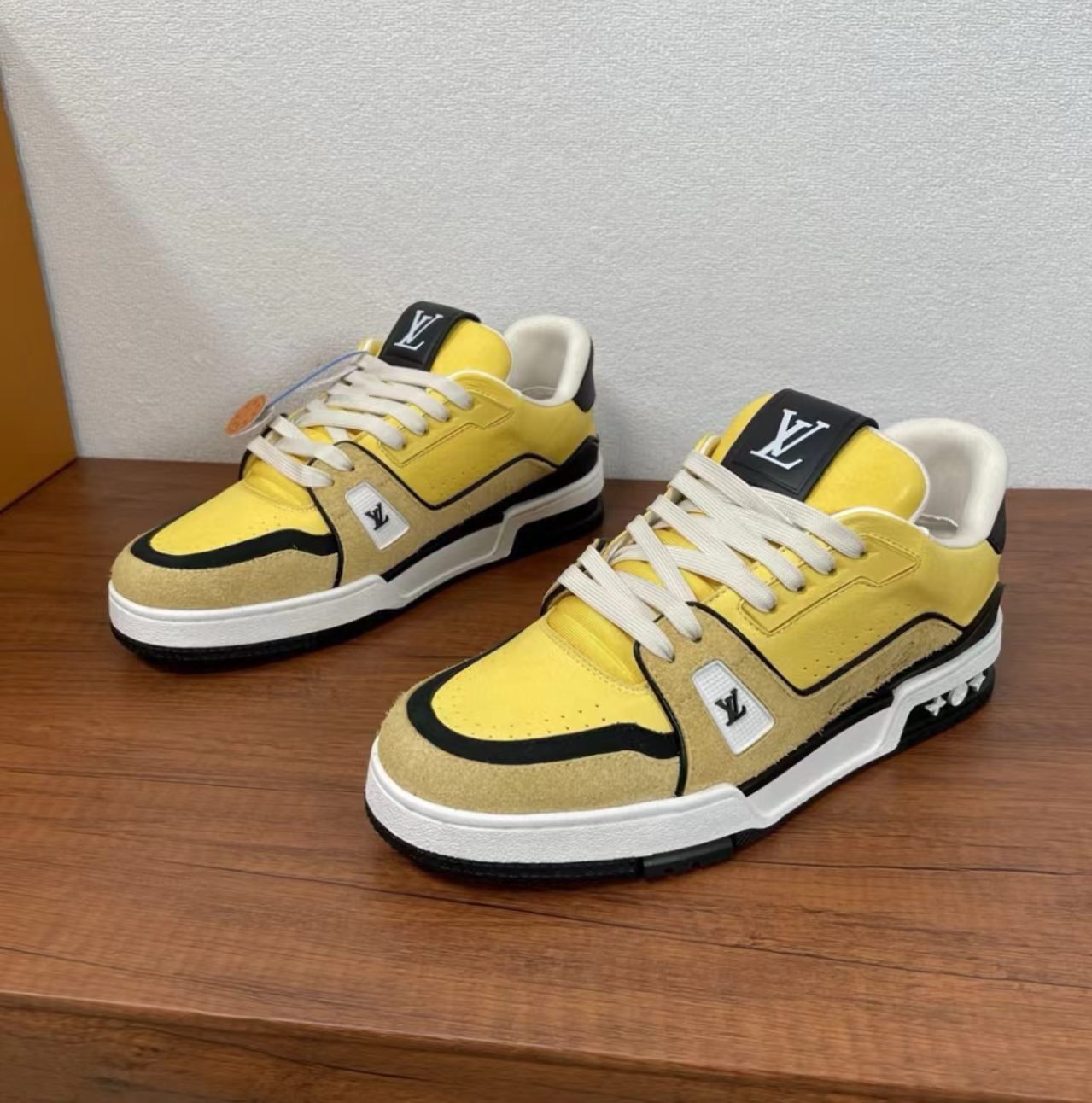 Louis Vuitton Trainer Yellow Suede Sneaker