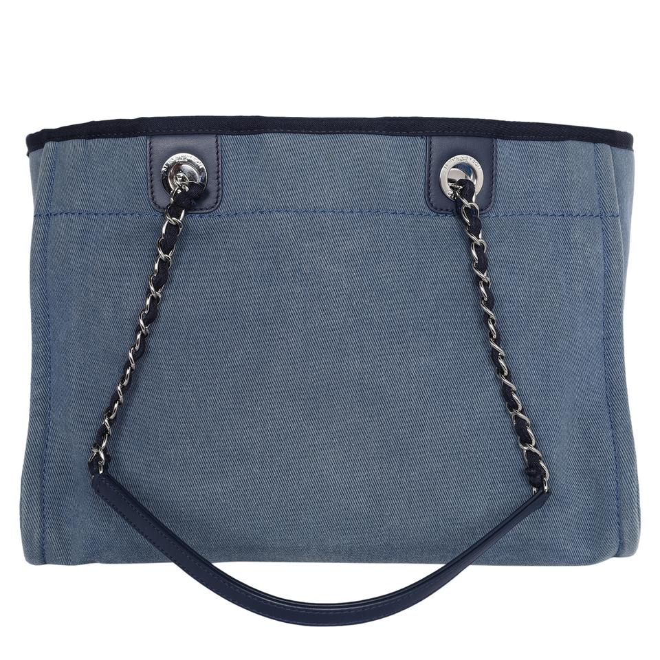 Sequin Canvas Leather Deauville Tote