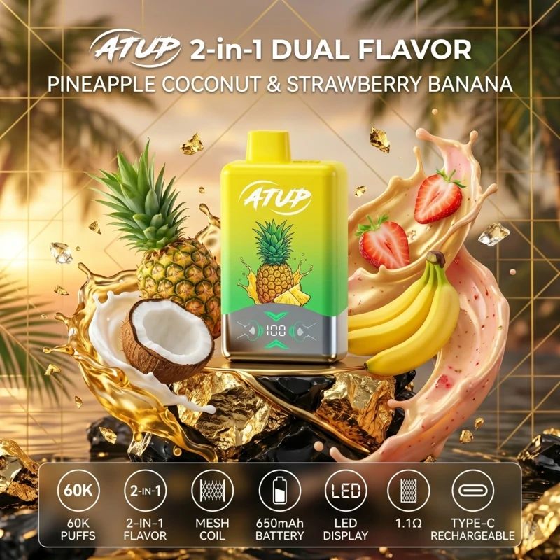 ATUP waporyzator o dwóch smakach 2-w-1, do 60 000 zaciągnięć