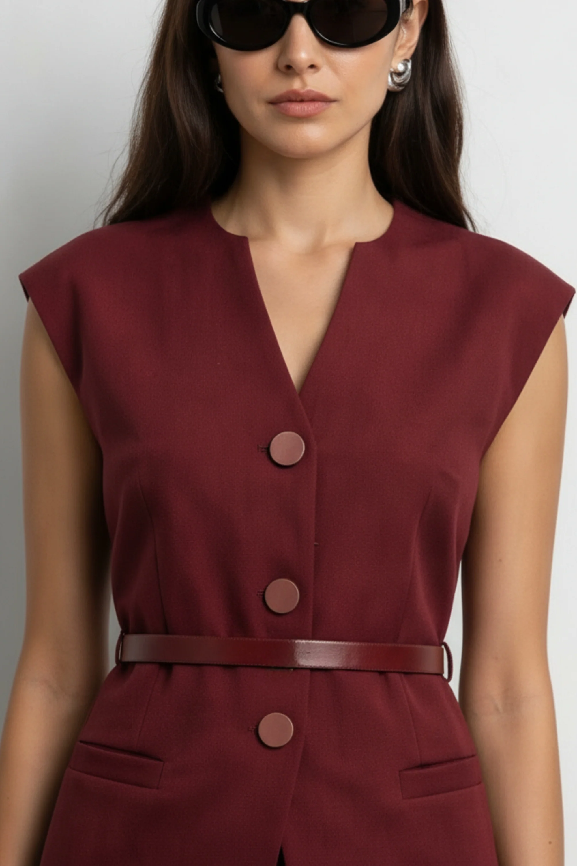 Burgundy Bliss Waistcoat Skirt Co-ord Set