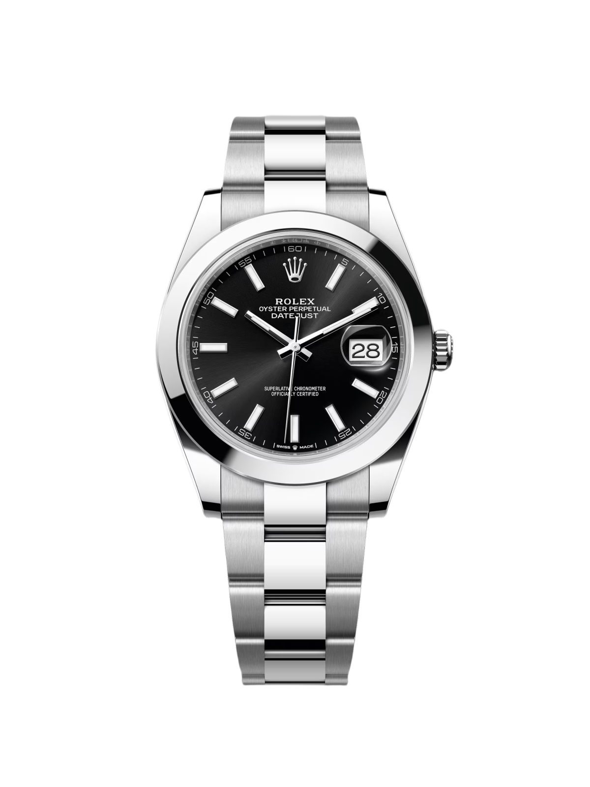 [2026 Mirror Grade]RLX Datejust 41mm 126300 Black Index Oyster 41mm Stainless Steel Watch