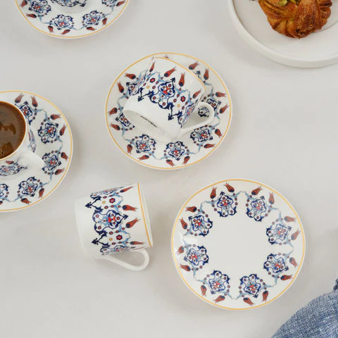 Haliç Haliç Service à café 12 pièces pour 6 personnes