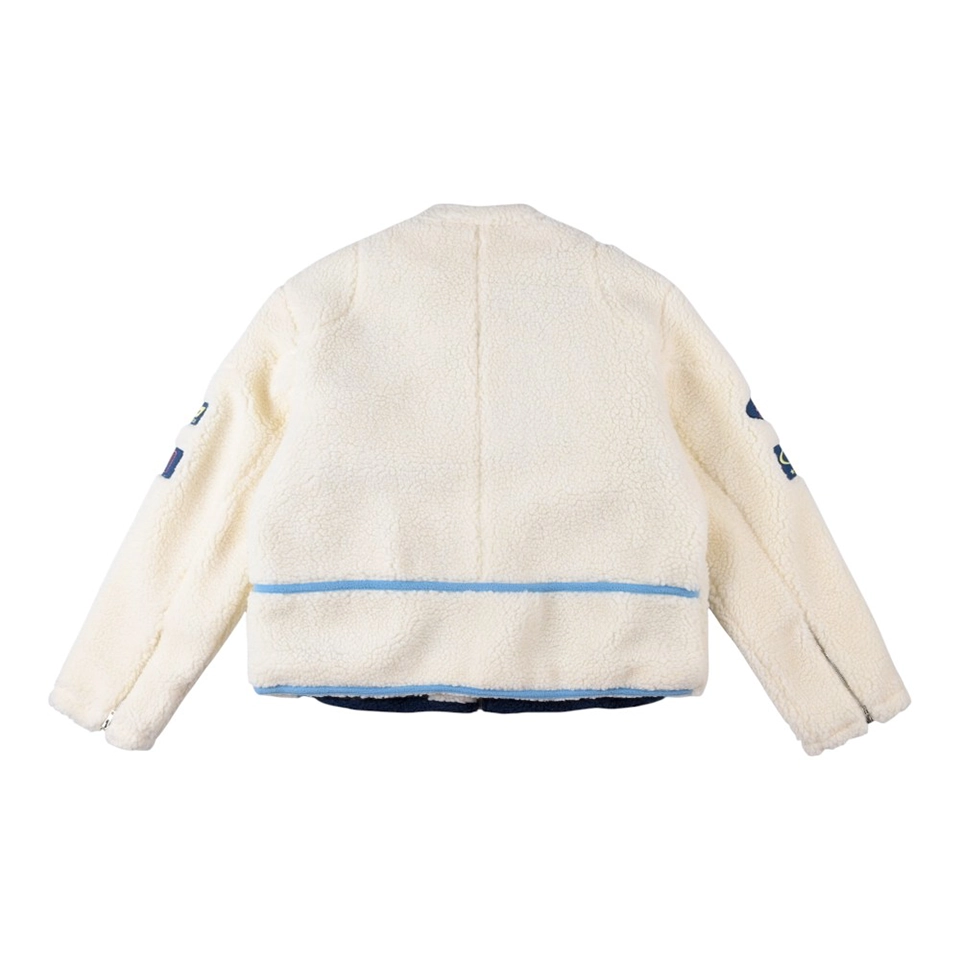 Sp5der Ivory Navy Hunter Sherpa Jacket