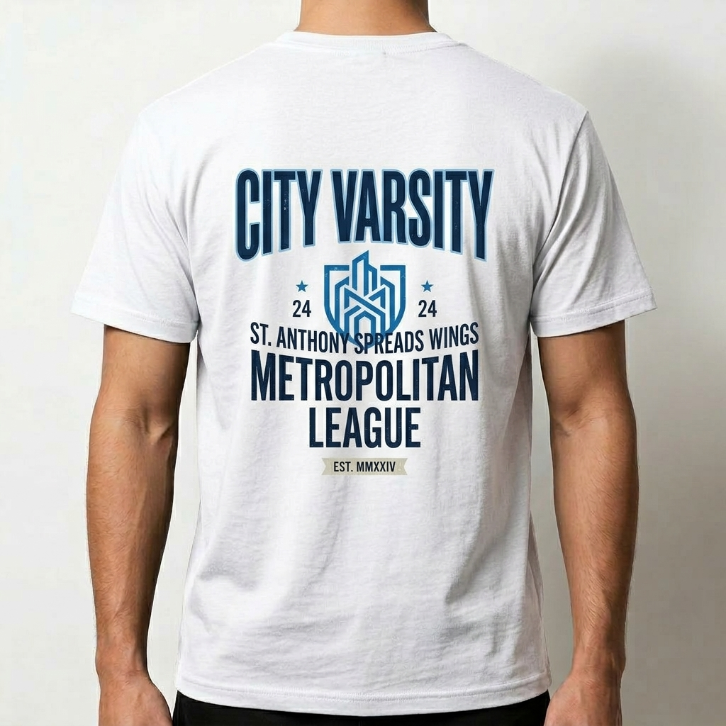 City Varsity Tee, Vintage Athletic Graphic T-Shirt, Unisex Streetwear Shirt CityTee3