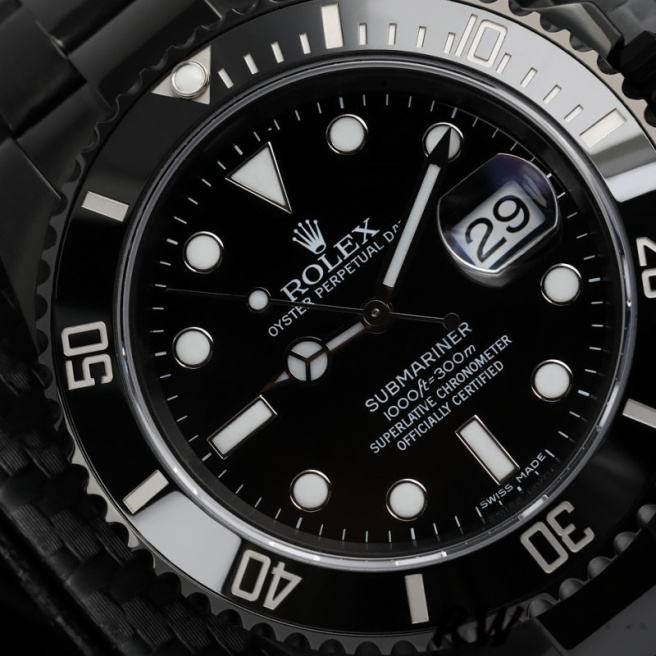 [2026 Mirror Grade]Rolex Submariner Date 116610LN Black Dial Black PVD/DLC Stainless Steel 40MM Mens Replica Watch