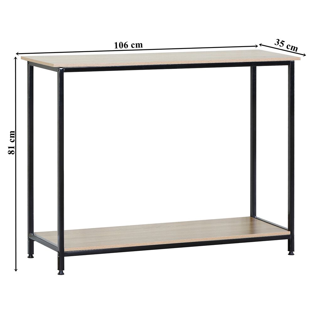 OTE Konsola loft 106 x 35 x 81 cm OTE, 2 półki, melamina
