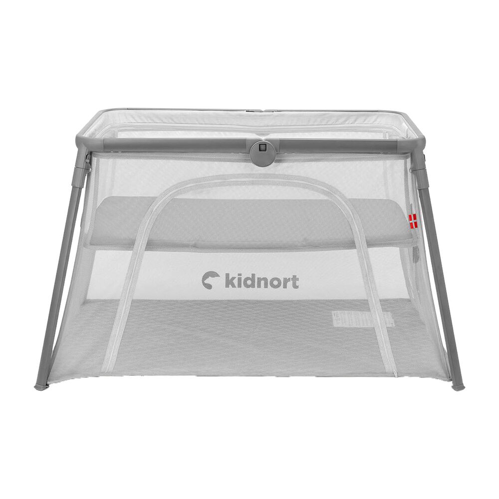 KIDNORTŁóżeczko turystyczne 2 w 1 Kidnort Bleke, szare