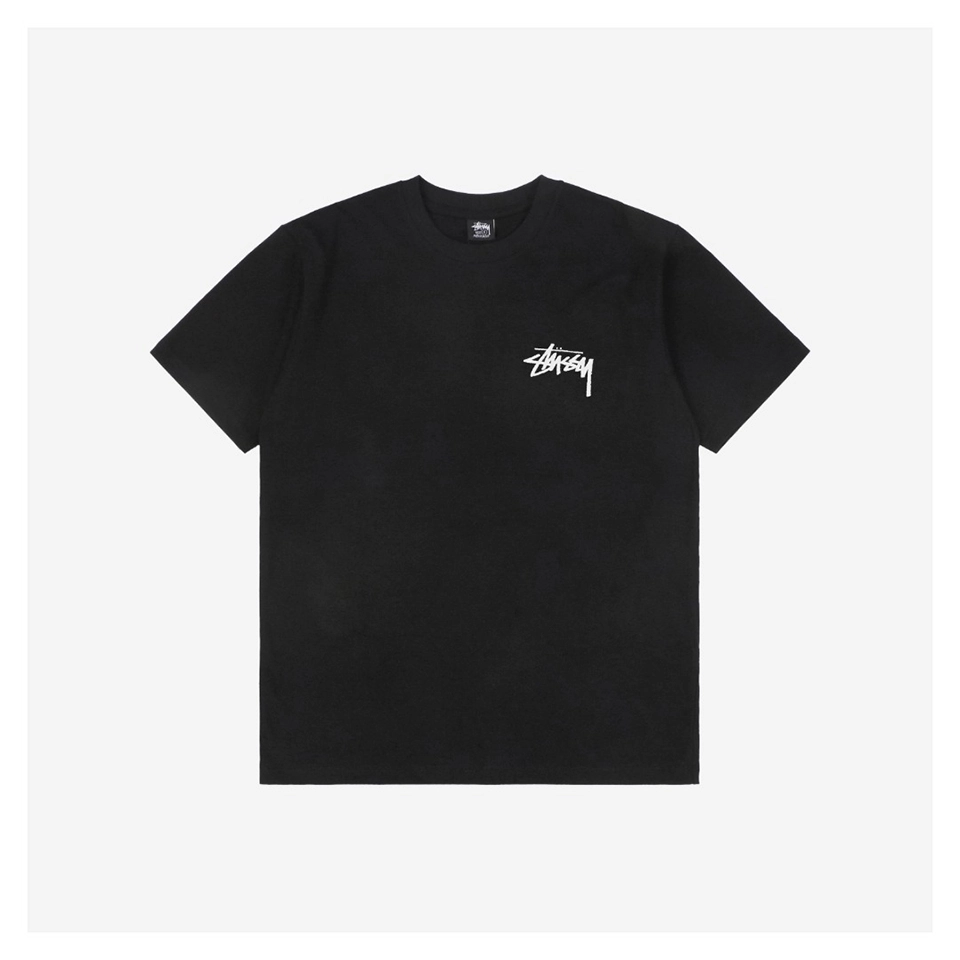 Stussy Plush Dice Graphic T-Shirt (Black/White/Beige/Blue)