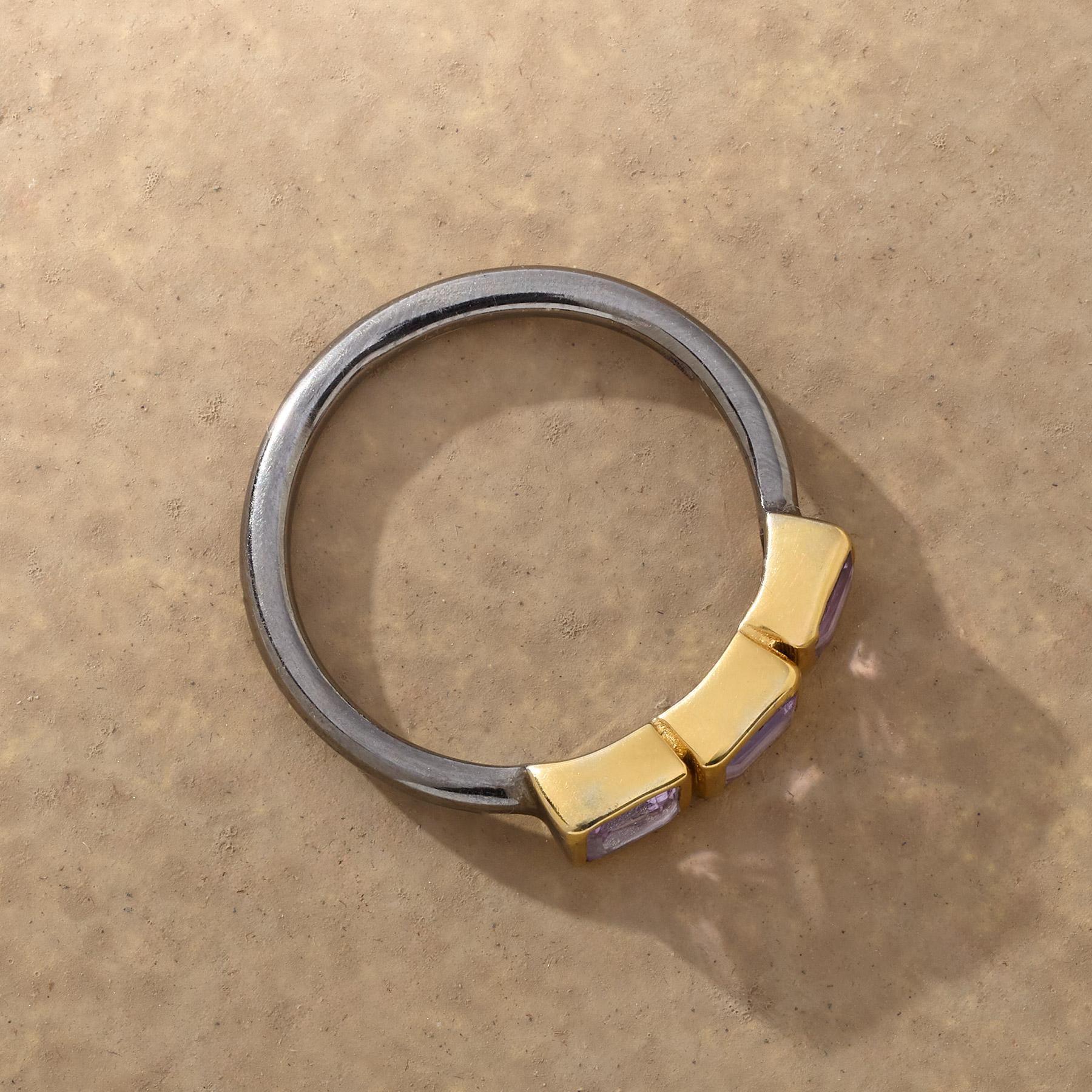 Amethyst Line Ring