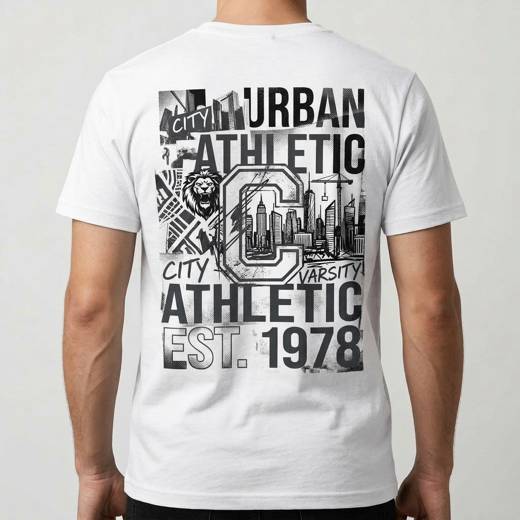 City Varsity Tee, Vintage Athletic Graphic T-Shirt, Unisex Streetwear Shirt CityTee3