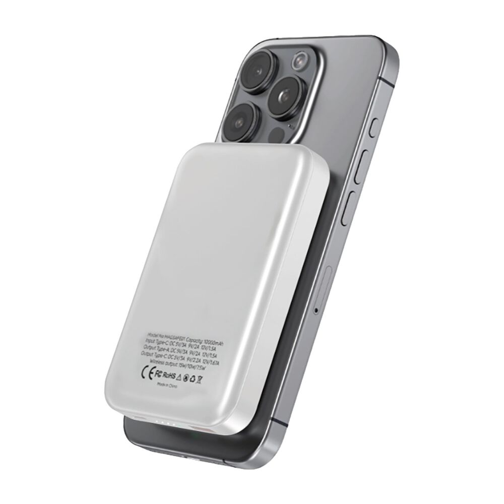 EXTRALINK Powerbank Extralink MagSafe, 10000 mAh, 38,5 Wh, biały