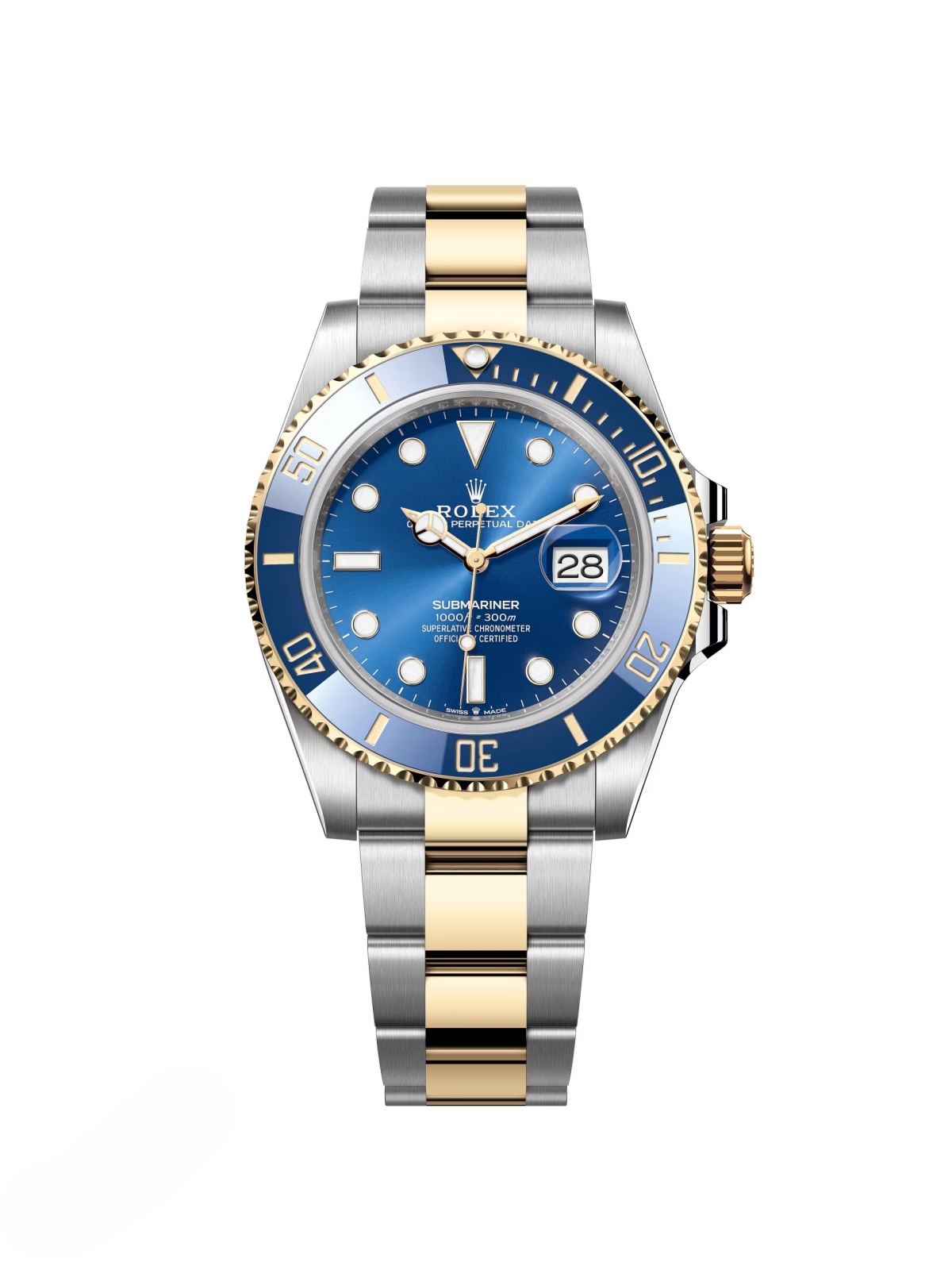 [2026 Mirror Grade]Rolex Submariner Two-Tone Yellow Gold & Steel Rolesor - Blue Dial Ceramic Bezel (Ref# 126613LB)