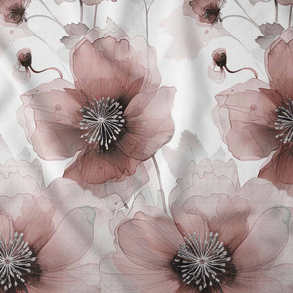 HOME SATIN Pościel satynowa 140 x 200 cm Home Satin, pudroworóżowa w duże kwiaty