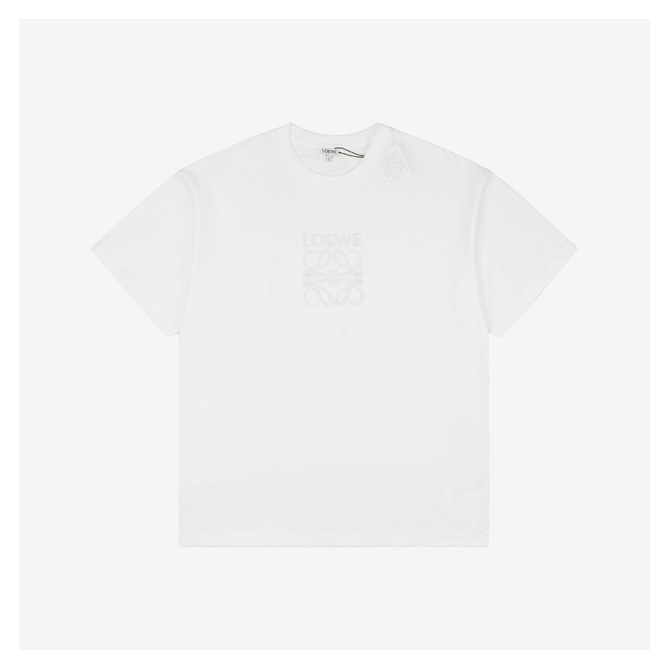 L Chest Floral Logo Embroidery T-Shirt (Black/White)