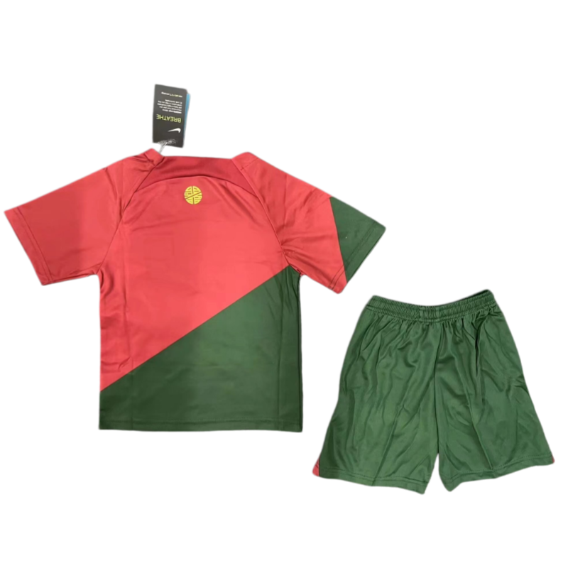 2022 Portugal Home Retro Kids Football jersey Kit Fan Version