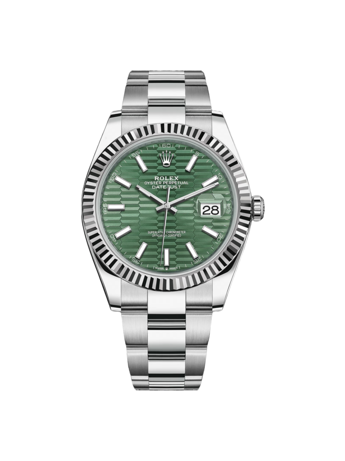 [2026 Mirror Grade]RLX  Datejust 41mm 126334 Mint Green Fluted Motif Dial Oyster Bracelet