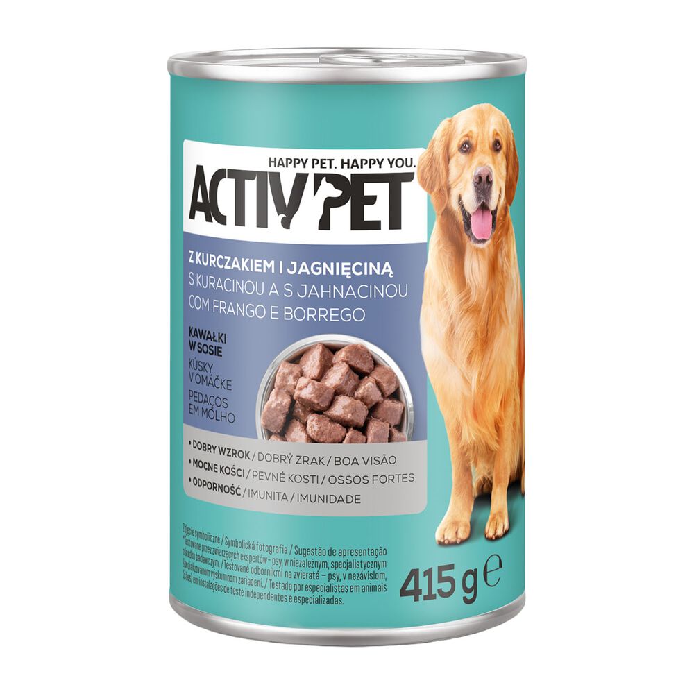 ACTIV PETMokra karma dla psów Activ Pet, puszki, mix smaków, 20 x 415 g