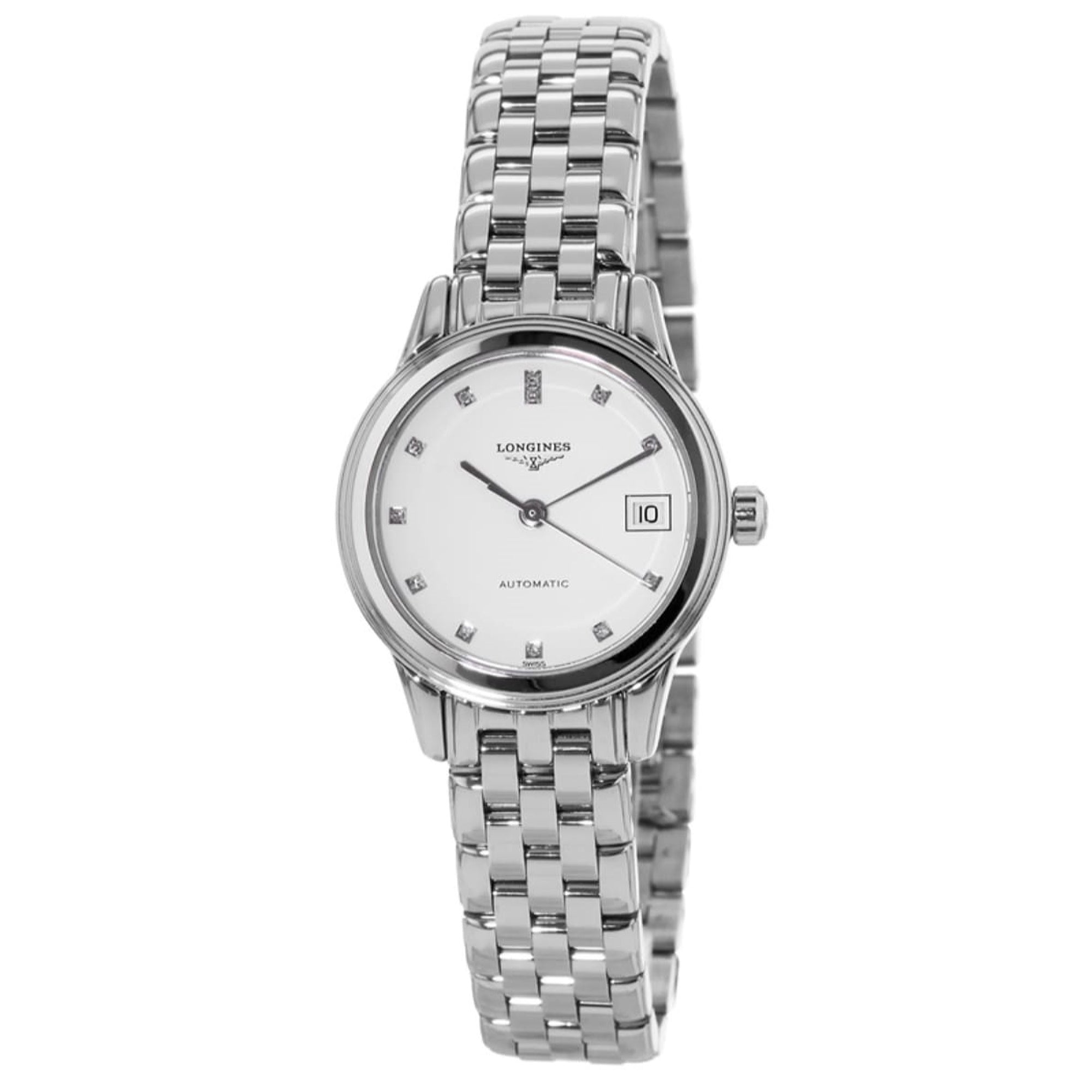 [2026 Mirror Grade]Longines Women's L4.274.4.27.6 Flagship Diamond Stainless Steel Watch