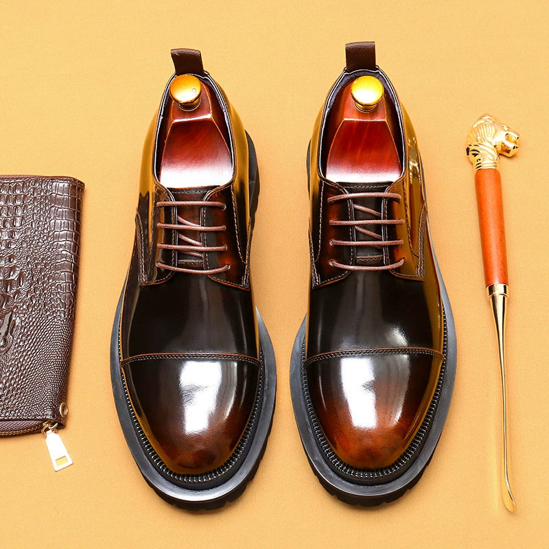 Men’s Leather Elevator Dress Shoes 23677