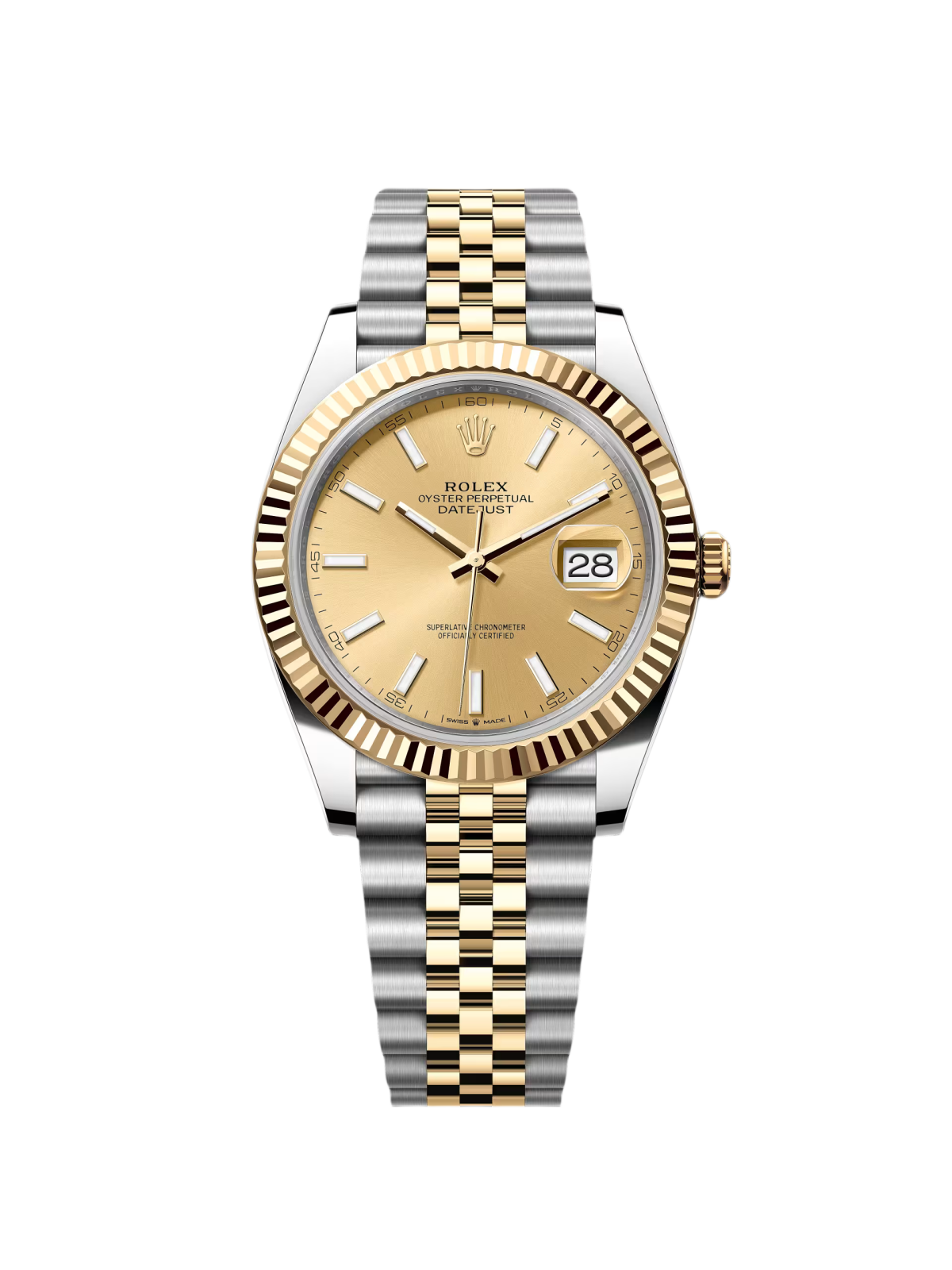 [2026 Mirror Grade]RLX  Datejust 41mm 126333 Champagne Index Jubilee Steel and Yellow Gold Mens Watch