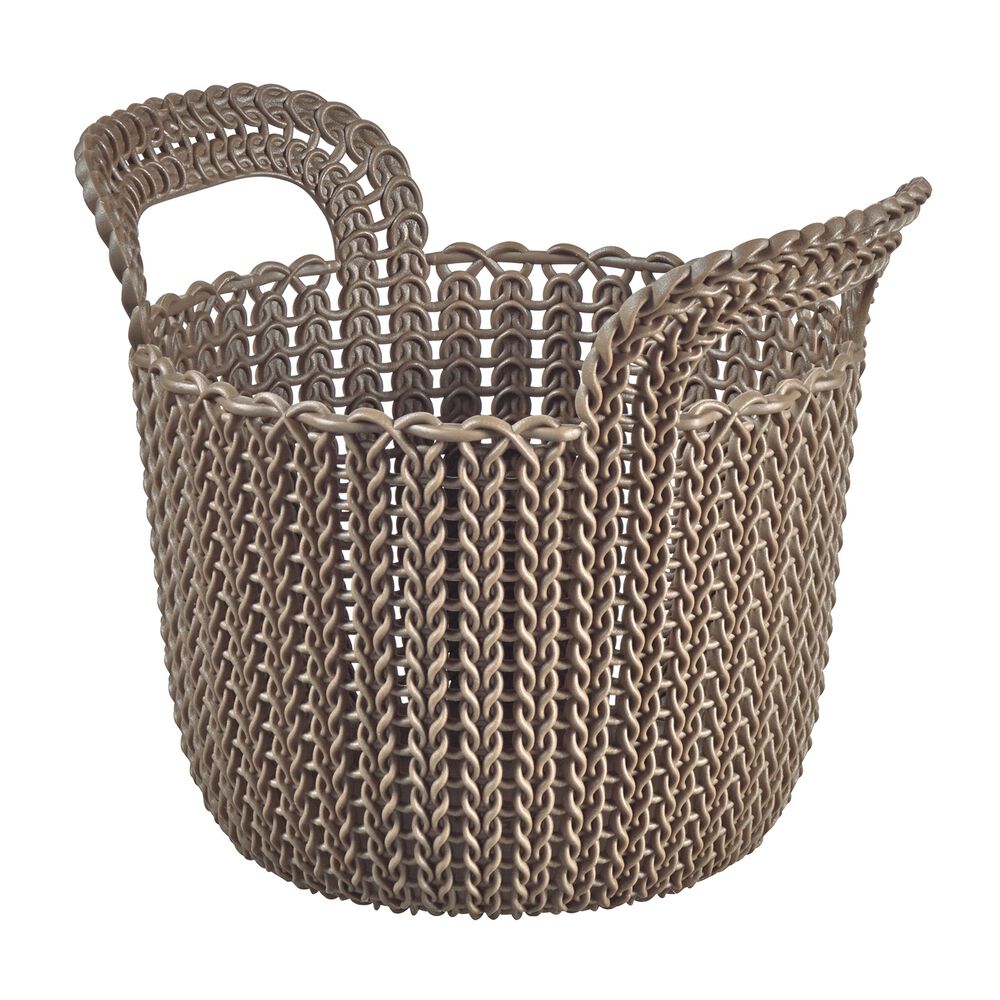 CURVER Kosz okrągły KNIT, brązowoszary, XS
