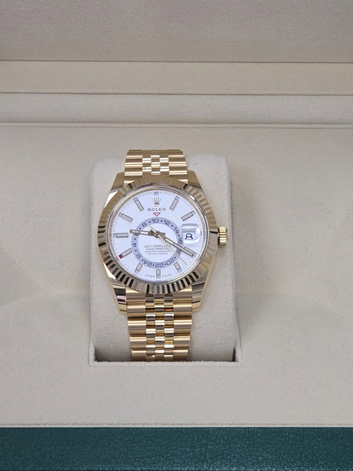 [2026 Mirror Grade]RLX  Sky-Dweller 42mm Yellow Gold White Dial Jubilee - 336938