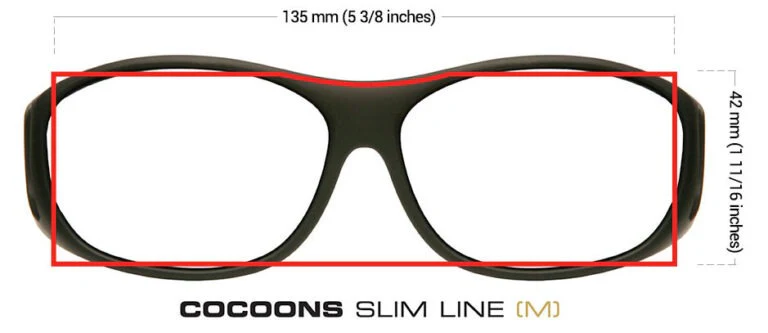 Medium Black Slim Line Frame with Polarized Amber Lens