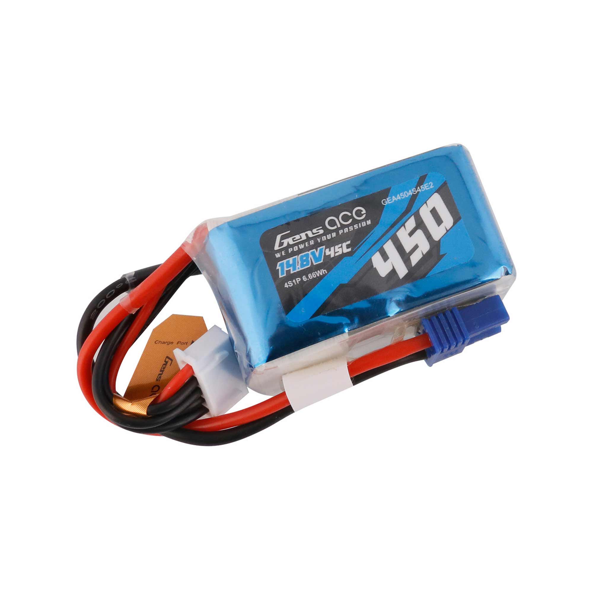 14.8V 450mAh 4S 45C LiPo Battery: EC2