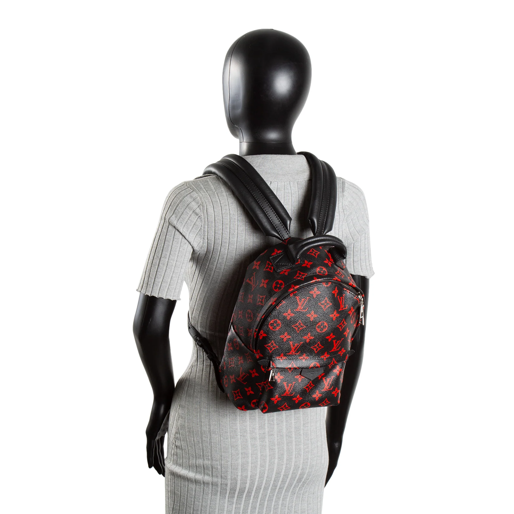 LOUIS VUITTON Infarouge Monogram Palm Spring PM Backpack - Black/Red