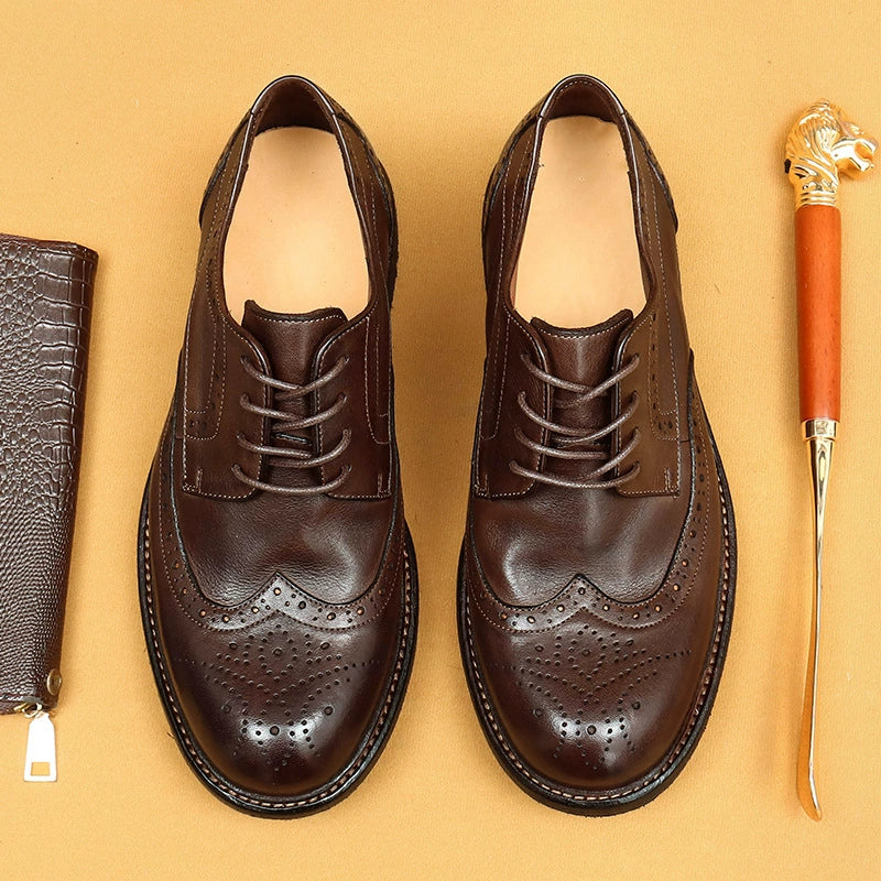 (Ships in 6 days)Handmade Goodyear Men’s Derby Shoes  82803