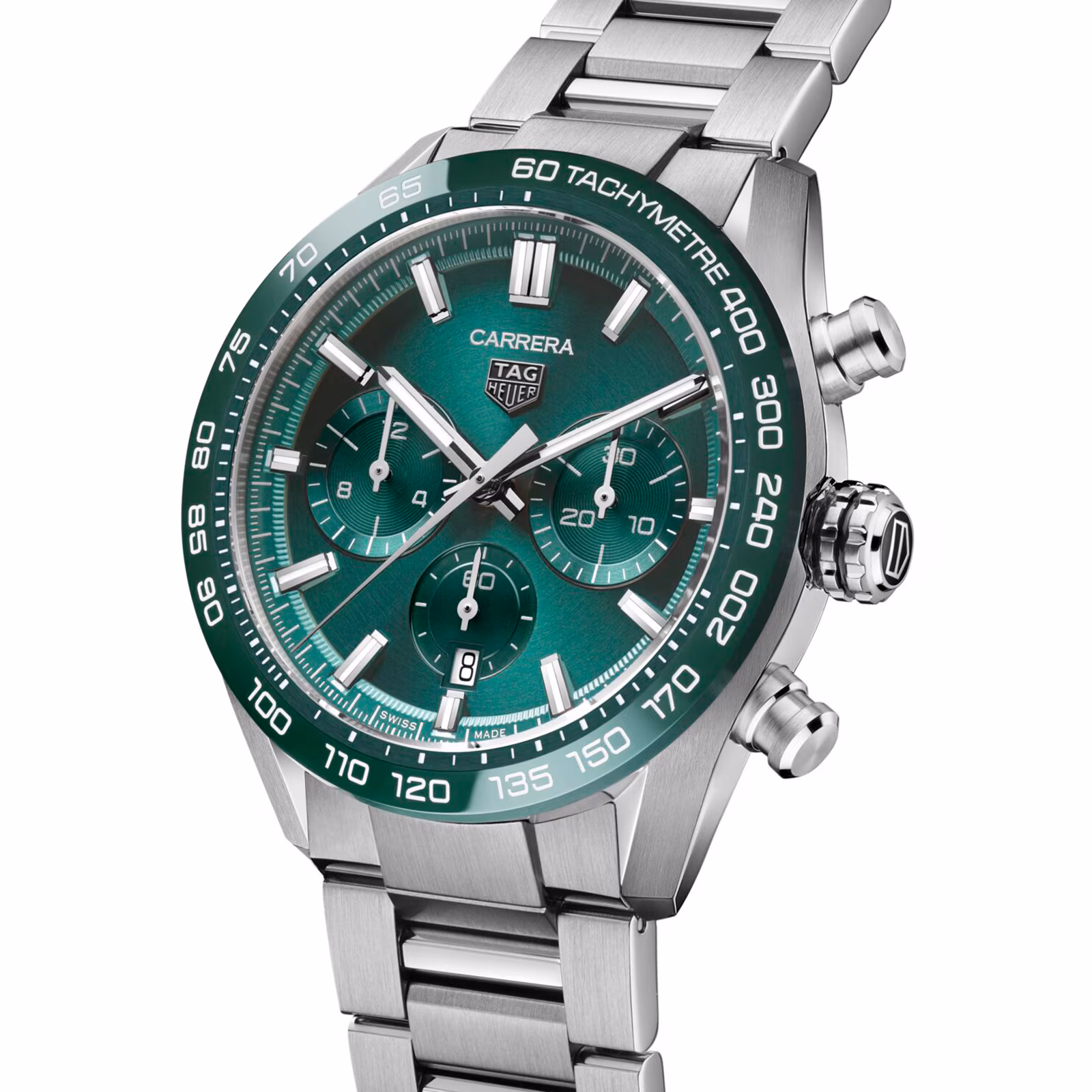 [2026 Mirror Grade]TAG Heuer Carrera Chronograph 44mm Mens Watch Green Stainless Steel CBN2A1N.BA0643