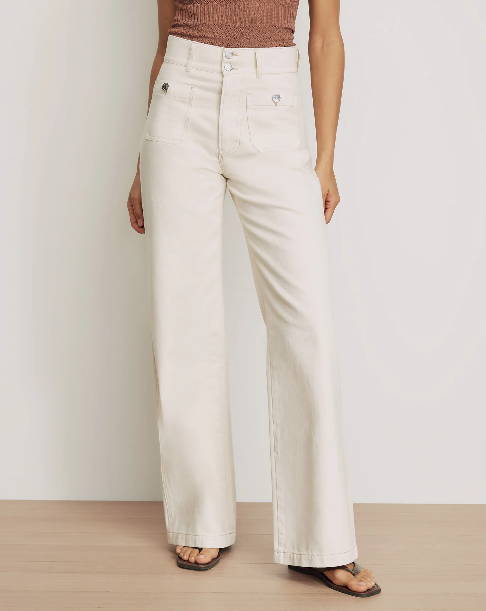 Taylor Patch-Pocket Wide-Leg Jean